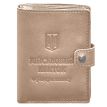 Кожаная обложка-портмоне для военного билета офицера запаса 21.0 (светло-бежевая)