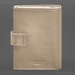 Кожаная обложка-портмоне для военного билета офицера запаса 21.0 (светло-бежевая)
