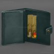 Шкіряна обкладинка-портмоне для військового квитка офіцера запасу 21.0 (зелена)