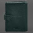 Шкіряна обкладинка-портмоне для військового квитка офіцера запасу 21.0 (зелена)