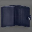 Шкіряна обкладинка-портмоне для військового квитка офіцера запасу 21.0 (темно-синя)