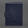 Шкіряна обкладинка-портмоне для військового квитка офіцера запасу 21.0 (темно-синя)