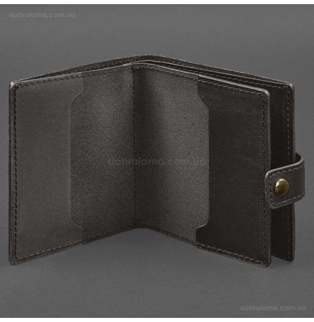 Шкіряна обкладинка-портмоне для військового квитка офіцера запасу 22.0 (темно-коричнева)