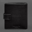 Шкіряна обкладинка-портмоне для військового квитка офіцера запасу 22.0 (чорна)