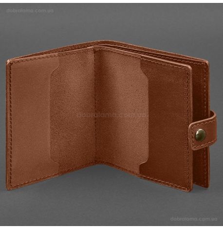 Шкіряна обкладинка-портмоне для військового квитка офіцера запасу 22.0 (світло-коричнева)