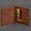 Шкіряна обкладинка-портмоне для військового квитка офіцера запасу 22.0 (світло-коричнева)