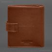 Шкіряна обкладинка-портмоне для військового квитка офіцера запасу 22.0 (світло-коричнева)