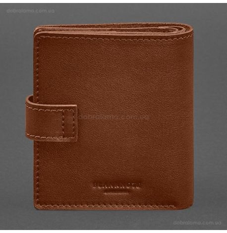 Шкіряна обкладинка-портмоне для військового квитка офіцера запасу 22.0 (світло-коричнева)
