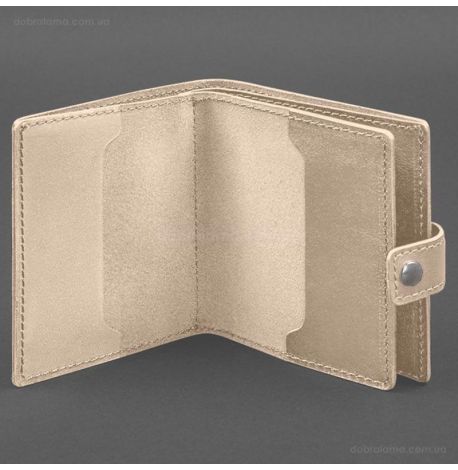 Кожаная обложка-портмоне для военного билета офицера запаса 22.0 (светло-бежевая)