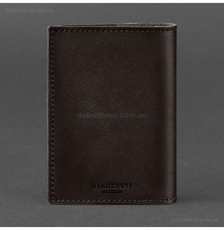 Кожаная обложка для военного билета (под военно-учетный документ) 7.4 А5 (темно-коричневая)