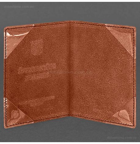 Кожаная обложка для военного билета (под военно-учетный документ) 7.4 А5 (светло-коричневая)