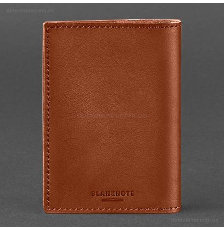 Кожаная обложка для военного билета (под военно-учетный документ) 7.4 А5 (светло-коричневая)