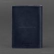 Шкіряна обкладинка для військового квитка (під військово-обліковий документ) 7.4 А5 (темно-синя)