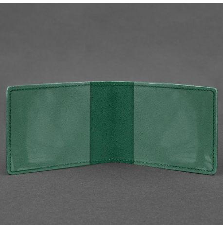 Кожаная обложка для удостоверения универсальная (зеленая) кожа Crazy Horse