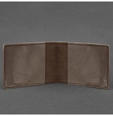 Кожаная обложка для удостоверения универсальная (темно-коричневая) кожа Crazy Horse