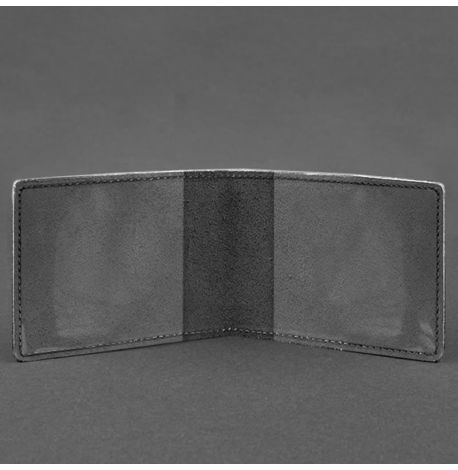 Кожаная обложка для удостоверения УБД (черная) 8,5x11,5, кожа Crazy Horse