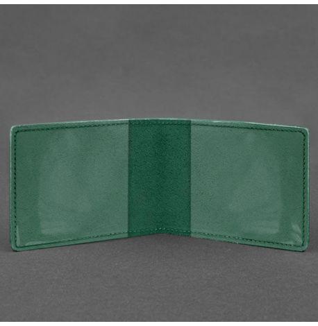 Шкіряна обкладинка для посвідчення УБД (зелена) 8,5x11,5, шкіра Crazy Horse