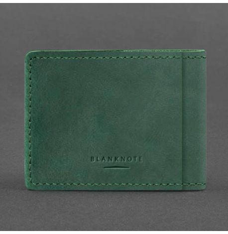 Шкіряна обкладинка для посвідчення УБД (зелена) 8,5x11,5, шкіра Crazy Horse