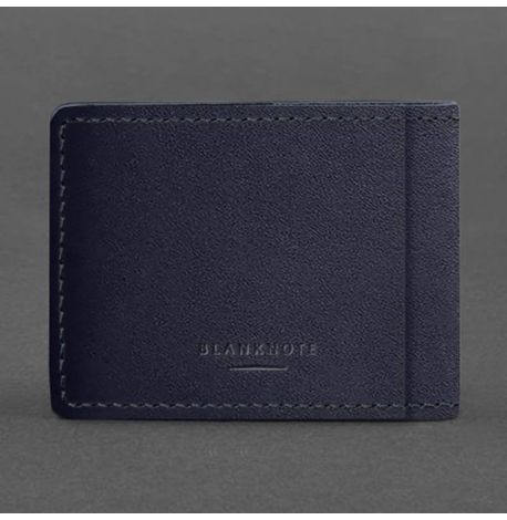 Кожаная обложка для удостоверения УБД (темно-синяя) 8,5x11,5