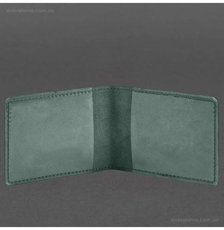 Кожаная обложка для удостоверения УБД 2.2 (зеленая) 8,5х11,5, кожа Crazy Horse