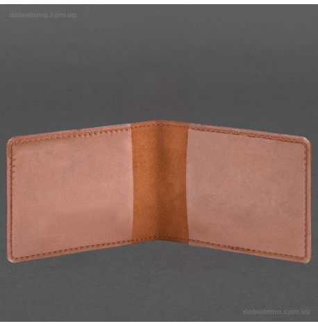 Шкіряна обкладинка для посвідчення УБД 2.2 (світло-коричнева) 8,5х11,5, шкіра Crazy Horse