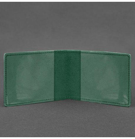 Кожаная обложка для разрешения на оружие (зеленая) 8,5х10,7, кожа Crazy Horse