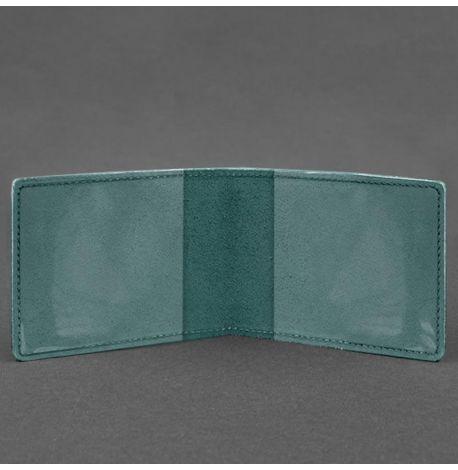 Шкіряна обкладинка для дозволу на зброю (зелена) 7,8х10,2