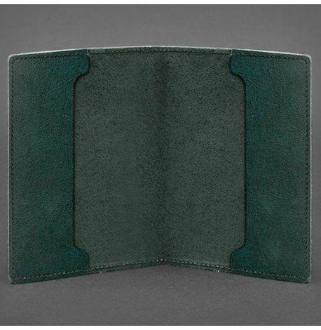 Шкіряна обкладинка для посвідчення офіцера 9.0 (зелена) шкіра Krast