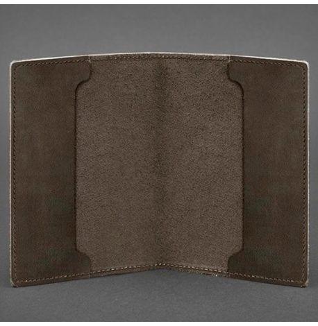 Кожаная обложка для удостоверения офицера 9.0 (темно-коричневая) кожа Crazy Horse