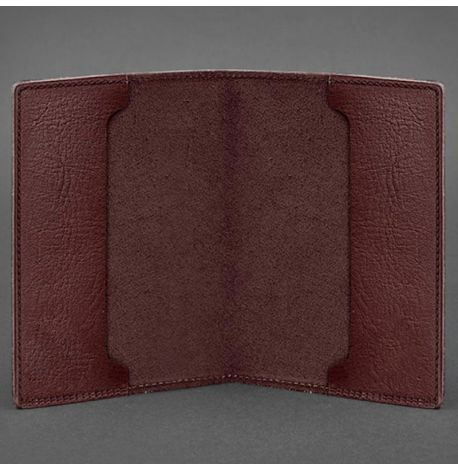 Кожаная обложка для удостоверения офицера 9.0 (бордовая) кожа Krast