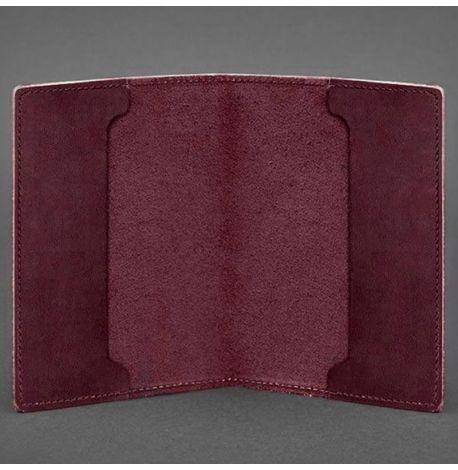 Кожаная обложка для удостоверения офицера 9.0 (бордовая) кожа Crazy Horse