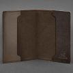 Шкіряна обкладинка для військового квитка 7.1 (темно-коричнева)