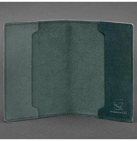 Кожаная обложка для военного билета 7.1 (зеленая)