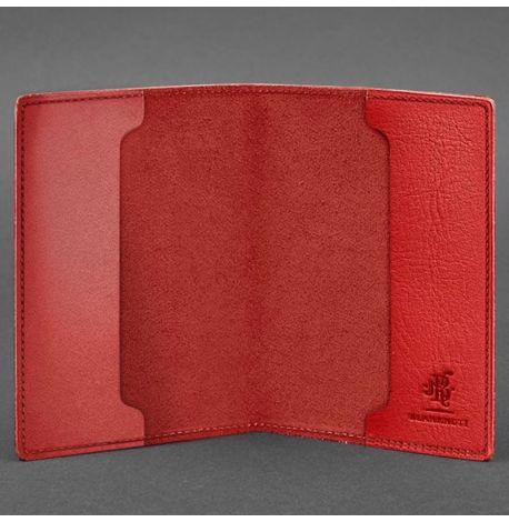Шкіряна обкладинка для військового квитка 7.1 (червона)