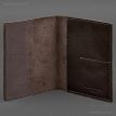 Шкіряна обкладинка для військового квитка 7.2 з кишеньками (темно-коричнева)