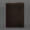 Шкіряна обкладинка для військового квитка 7.2 з кишеньками (темно-коричнева)