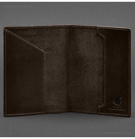 Шкіряна обкладинка для військового квитка 7.3 (темно-коричнева) шкіра Crazy Horse