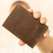 Шкіряна обкладинка для військового квитка 7.3 (темно-коричнева) шкіра Crazy Horse