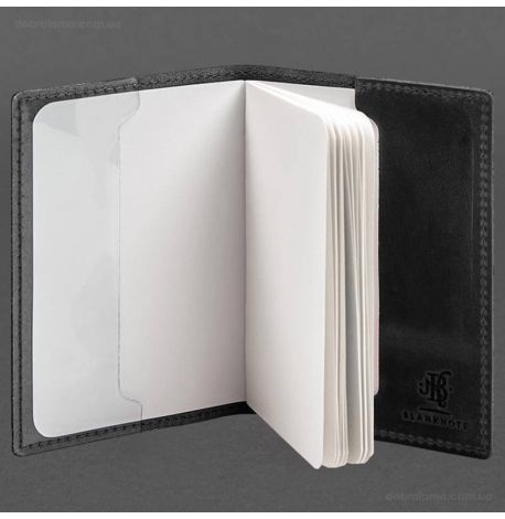 Шкіряна обкладинка для військового квитка 7.3P (чорна) шкіра Crazy Horse