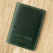Кожаная обложка для военного билета 7.3P (зеленая) кожа Crazy Horse