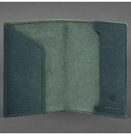 Шкіряна обкладинка для військового квитка 7.0 (зелена)