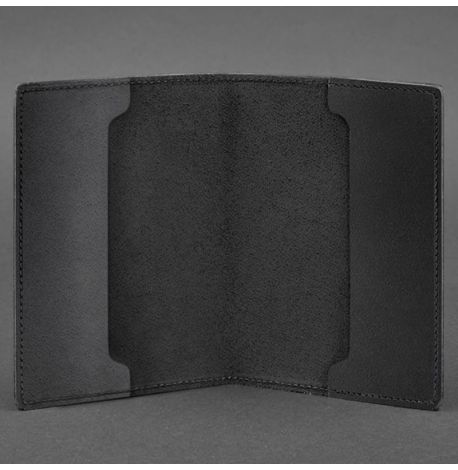 Обложка для военного билета офицера запаса 8.0 (черная) 12х9,5, кожа Crazy Horse