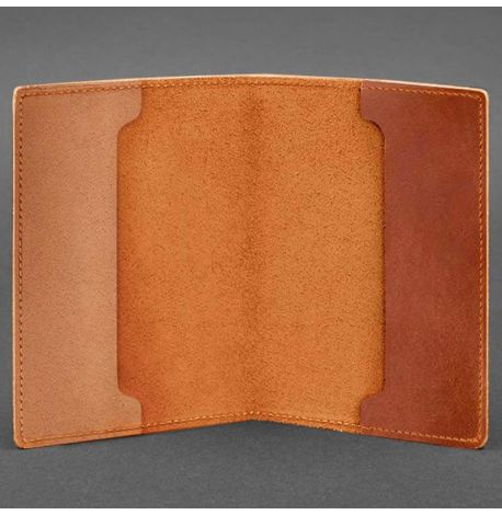 Обложка для военного билета офицера запаса 8.0 (светло-коричневая) 12,5х8,5, кожа Crazy Horse