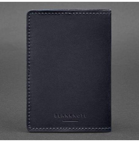 Обкладинка для військового квитка офіцера запасу 8.0 (темно-синя) 12,5х8,5, шкіра Crazy Horse