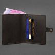 Кожаная обложка-портмоне для удостоверения офицера 11.0 (темно-коричневая)