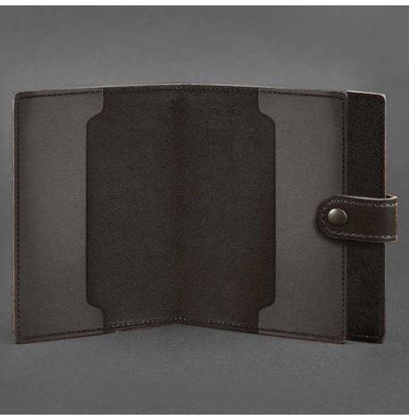 Кожаная обложка-портмоне для удостоверения офицера 11.0 (темно-коричневая)
