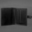 Кожаная обложка-портмоне для удостоверения офицера 11.0 (черная) кожа Crazy Horse