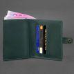 Кожаная обложка-портмоне для удостоверения офицера 11.0 (зеленая) кожа Crazy Horse