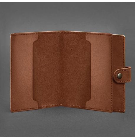 Шкіряна обкладинка-портмоне для посвідчення офіцера 11.0 (світло-коричнева) шкіра Crazy Horse