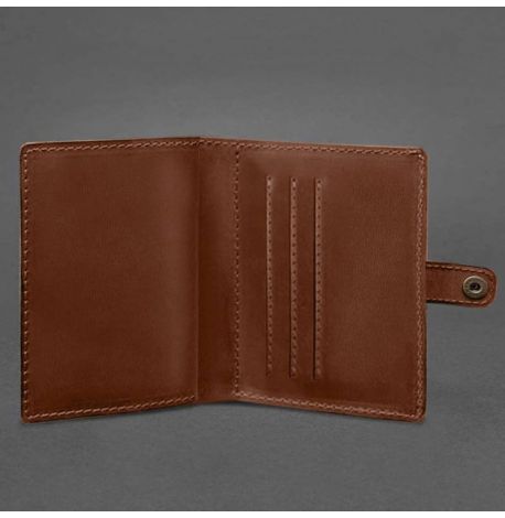 Шкіряна обкладинка-портмоне для посвідчення офіцера 11.0 (світло-коричнева) шкіра Crazy Horse